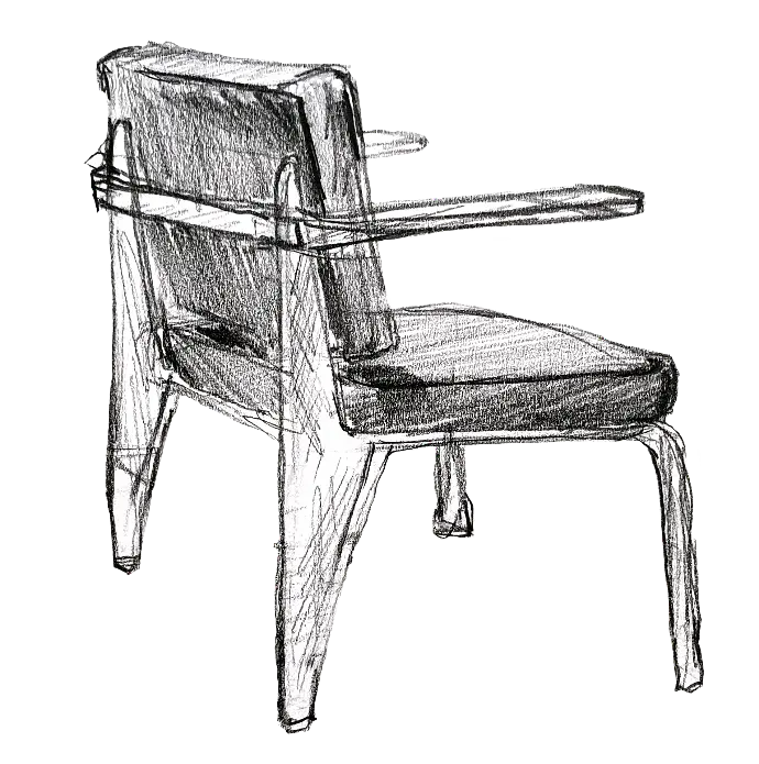 Croquis d'une chaise du MAD